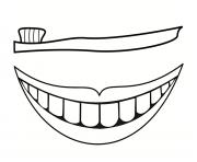 Coloriage dent sourire