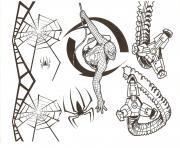 spiderman spiders dessin à colorier