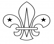 Coloriage fleur de lys en bois dessin