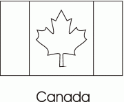 drapeau canada flag day dessin à colorier