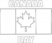 Canada flag fete du canada dessin à colorier