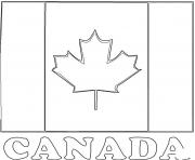 fete nationale drapeau du canada flag dessin à colorier