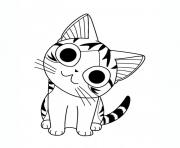 Coloriage Manx chat de l ile de Man dessin