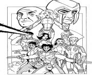 Coloriage 3 membres des X Men dessin