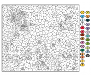 Coloriage magique sapin et renne de noel dessin