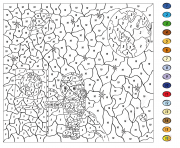 Coloriage magique maternelle poule dessin