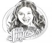 soy luna photo avec logo gros sourire dessin à colorier