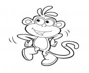 Coloriage adorable petit singe pour enfant dessin