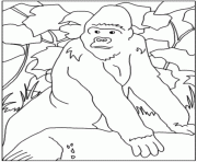 coloriage d un gorille dessin à colorier