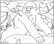 Coloriage adorable petit singe pour enfant dessin