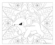 pokemon mandala adulte Rattata dessin à colorier