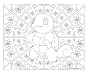 pokemon mandala adulte Squirtle dessin à colorier