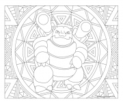 pokemon mandala adulte Blastoise dessin à colorier