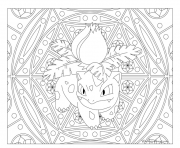 pokemon mandala adulte Ivysaur dessin à colorier