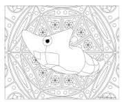pokemon mandala adulte Metapod dessin à colorier