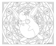 Adulte Pokemon Mandala Wigglytuff dessin à colorier