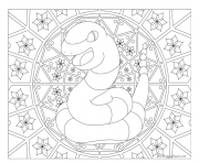 Coloriage mandala pokemon carapuce squirtle dessin