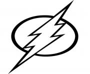 flash super heros logo dessin à colorier