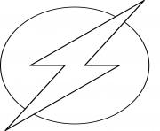 flash super heros logo officiel marvel dessin à colorier