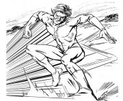 flash super heros court apres iron man dessin à colorier