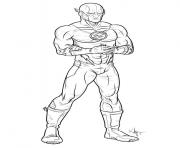flash super heros en mode reflexion dessin à colorier