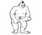Coloriage shrek ogre en mode attaque dessin