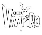 Coloriage chica vampiro logo dessin