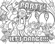 party lets dance dessin à colorier