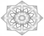 Coloriage mandala fleur dessin