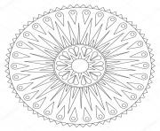 mandala geometric rays ornament dessin à colorier