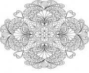 flowers mandala dessin à colorier
