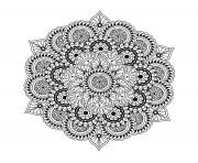 Coloriage mandala forme etoile dessin