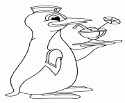 pingoin serveur dessin à colorier
