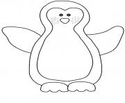 pingouin simple dessin à colorier