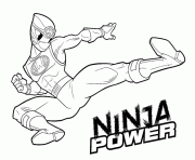 ninja power rangers s for kids dessin à colorier