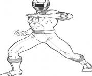 Coloriage power rangers dino tonnerre en trois forme dessin