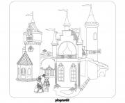 Coloriage chateau fort maternelle enfant dessin