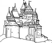 chateau ancien dessin à colorier