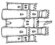 Coloriage chateau fort maternelle enfant dessin
