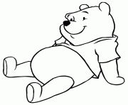 winnie pooh se repose dessin à colorier