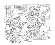 halloween disney princesse raiponce dessin à colorier
