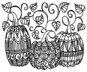 Coloriage mandala halloween citrouilles maternelle facile dessin