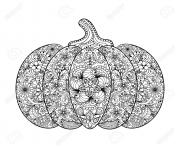Coloriage mandala halloween pumpkin citrouille adulte dessin