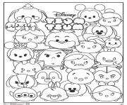 tsum tsum disney personnages dessin à colorier