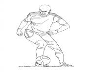 zinedine zidane joueur de foot France dessin à colorier