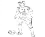 football xabi joueur de foot real madrid dessin à colorier
