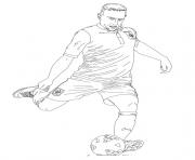 Coloriage donald joueur de foot dessin