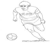 diego maradona joueur de foot dessin à colorier