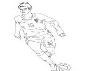 kaka joueur de foot bresil dessin à colorier