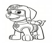 Coloriage Mighty Pups Stella dans une tournade super patrouille dessin